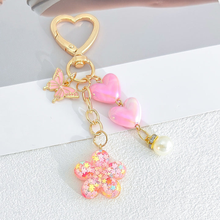 Playful keychain with hearts and flower motif Kalsten