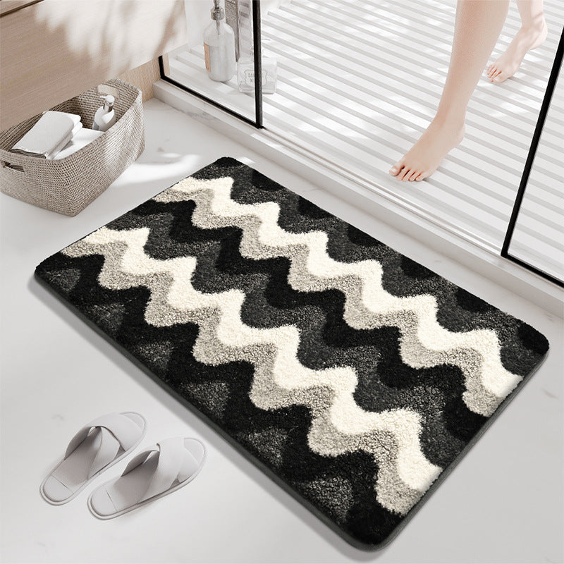 Decorative Wave Pattern Bath Mat Kalsten
