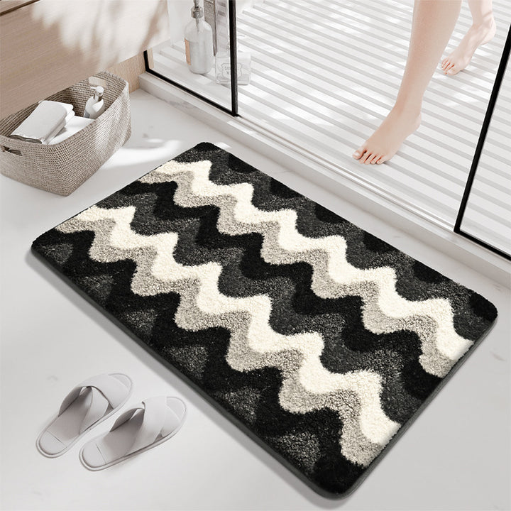 Decorative Wave Pattern Bath Mat Kalsten