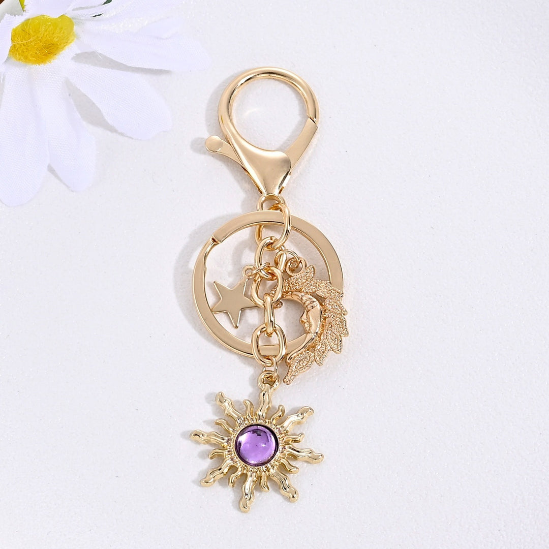 Keychain with Sparkling Sun Motif Kalsten