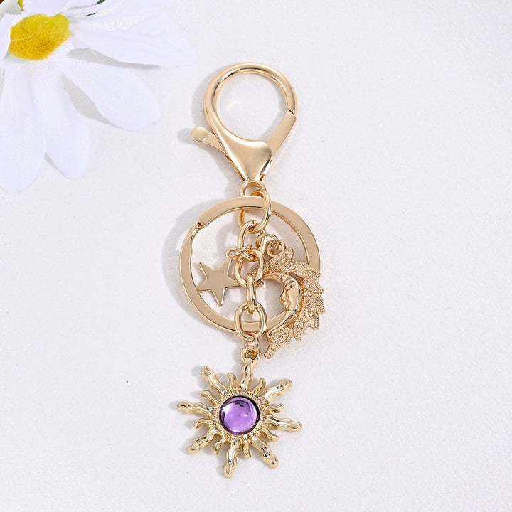 Keychain with Sparkling Sun Motif Kalsten