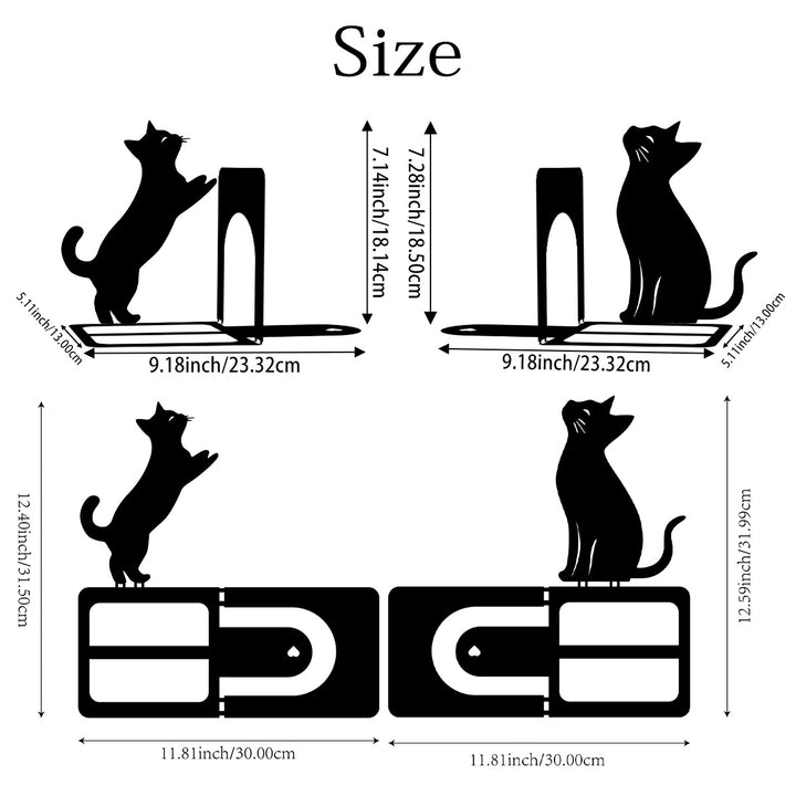 Artistic Cat Bookends