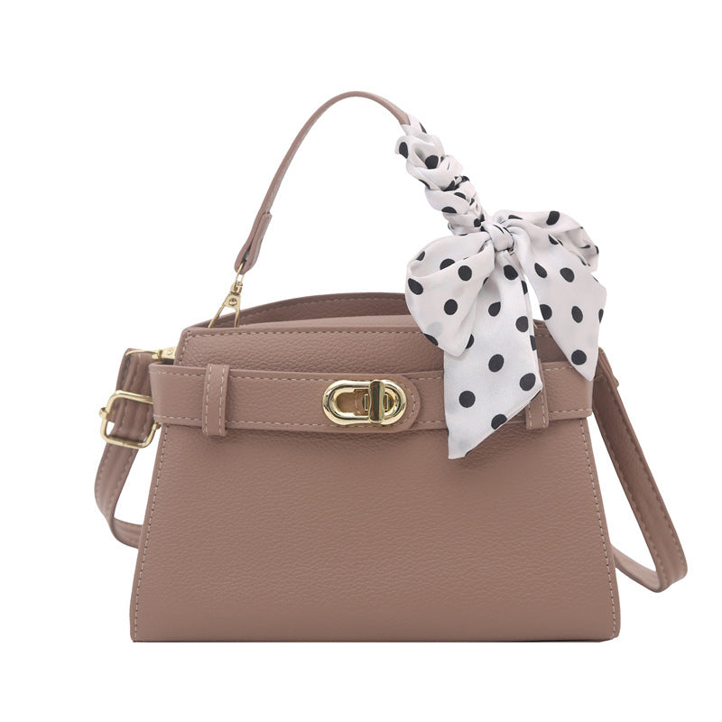 Structured Handbag with Decorative Bow