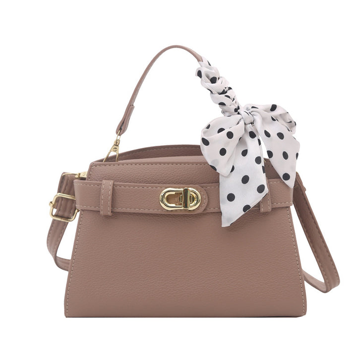 Structured Handbag with Decorative Bow