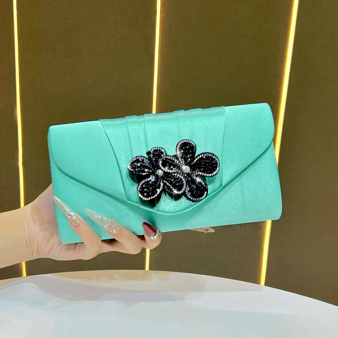 Elegant Floral Embellished Clutch