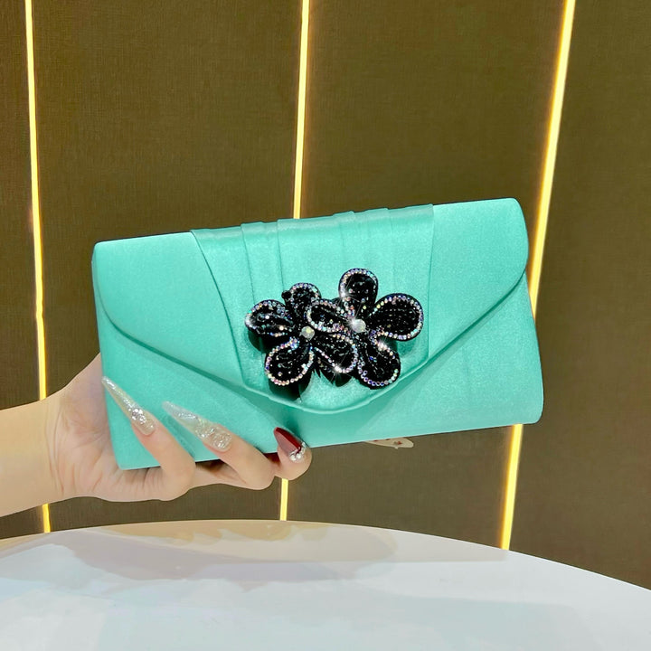Elegant Floral Embellished Clutch