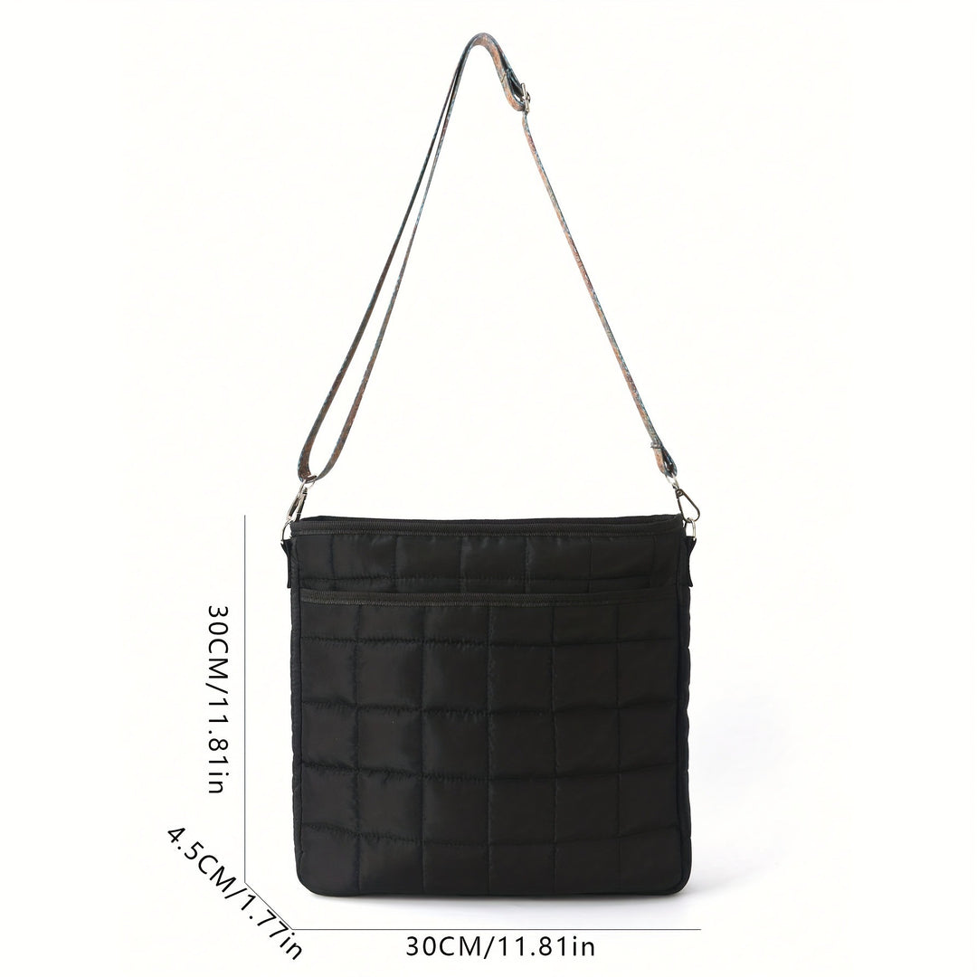Fashionable shoulder bag with square quilted pattern Kalsten