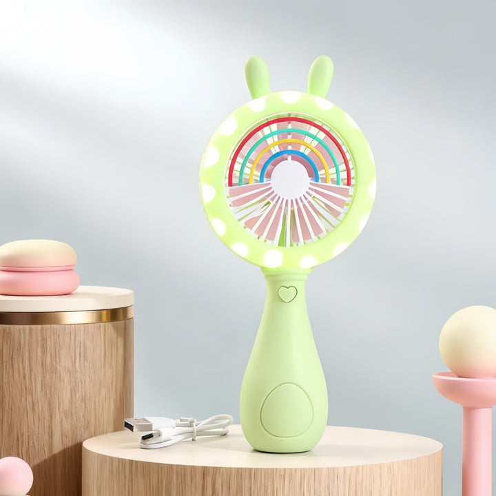 Women’s Portable USB Hand Fan with LED Lights and Creative Design Kalsten