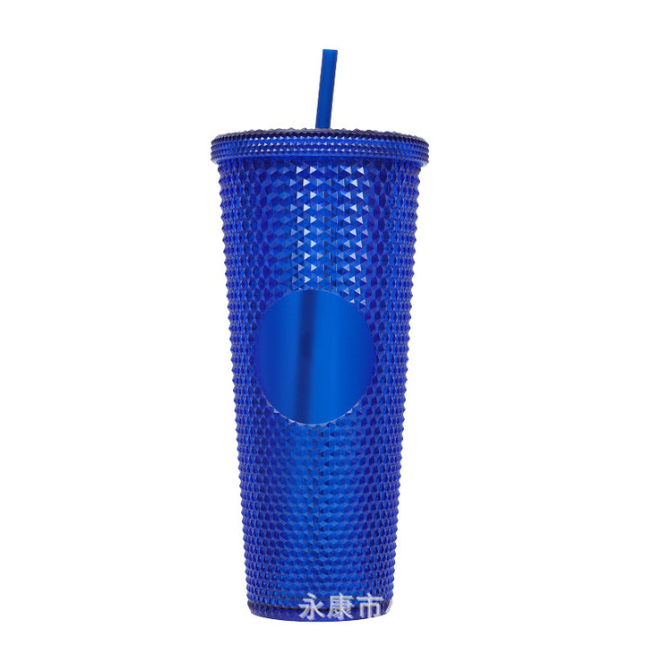Ladies High-Quality Glitter Drinking Cup with Leak-Proof Lid and Integrated Straw Kalsten