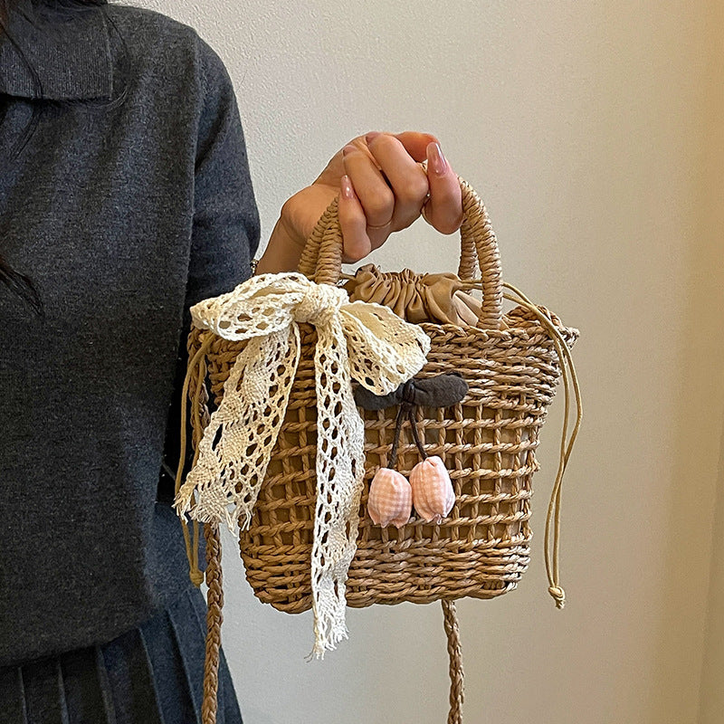 Bohemian Woven Straw Shoulder Bag