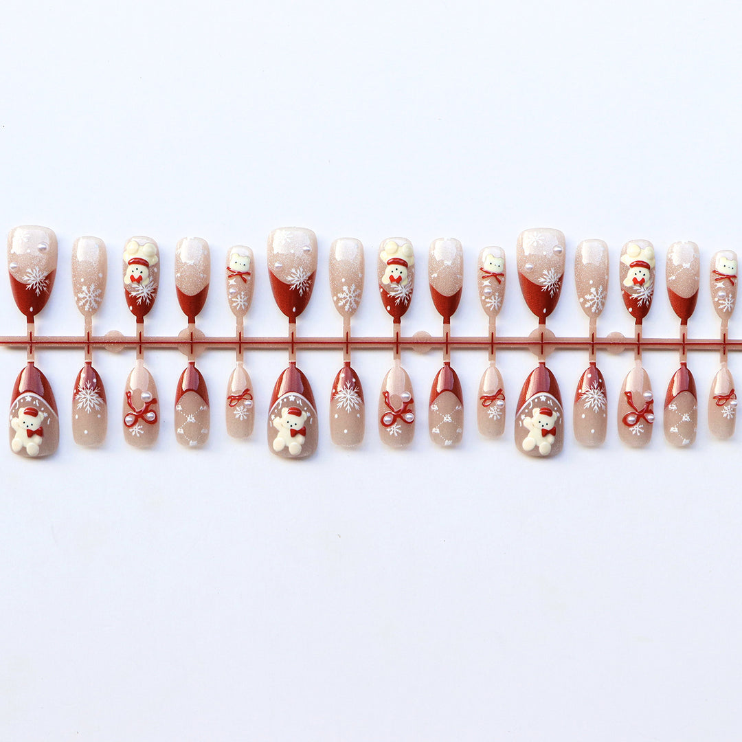 Holiday-Themed Decorative Press-On Nails