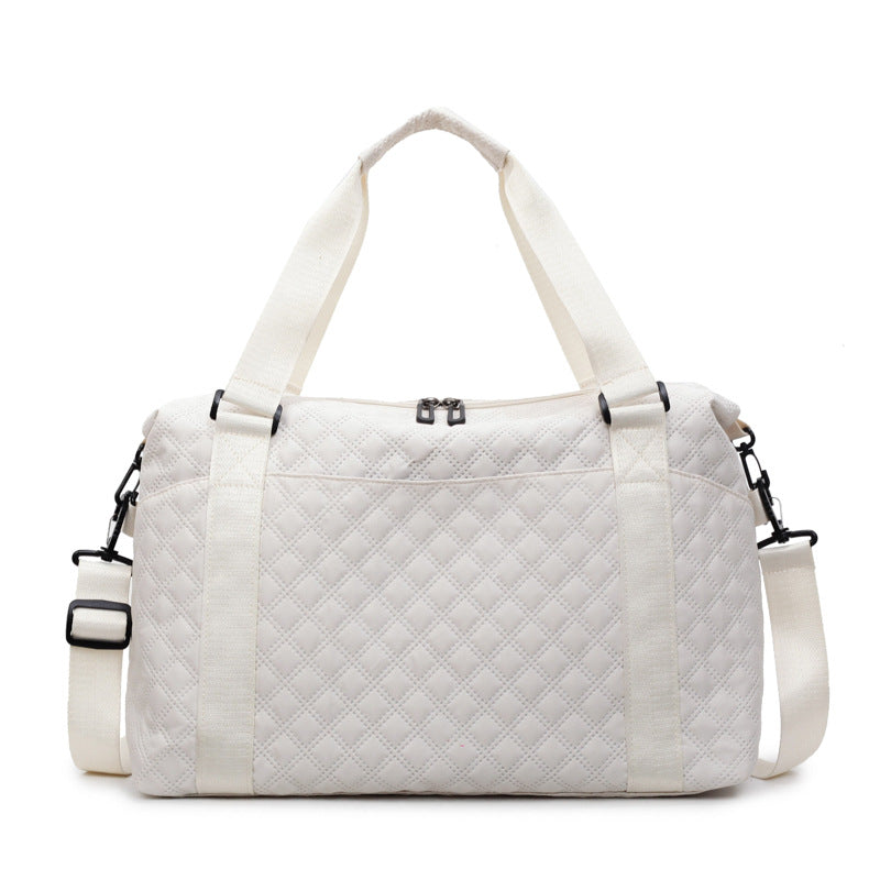 Quilted Fabric Travel Duffle Bag Kalsten