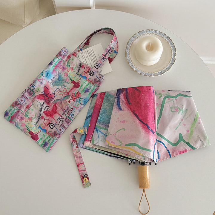 Women’s Foldable Tote Bag with Integrated Umbrella Kalsten