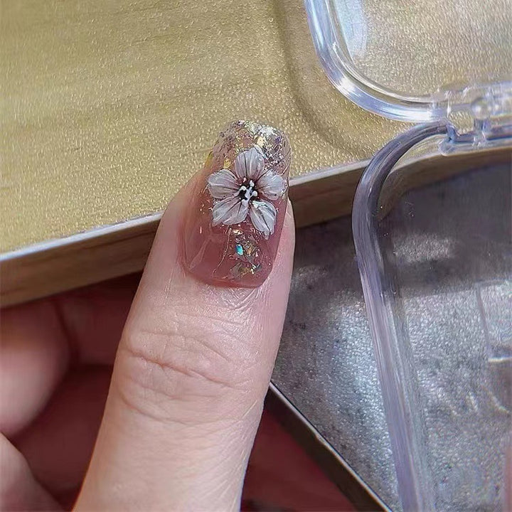 Floral Embellished Press-On Nails