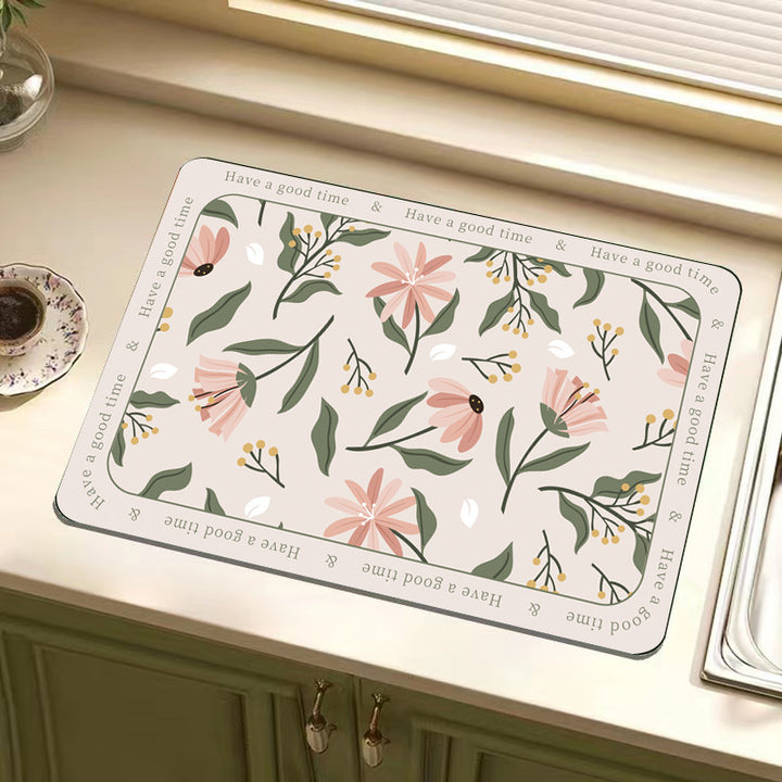 Inspirational Floral Floor Mat Kalsten