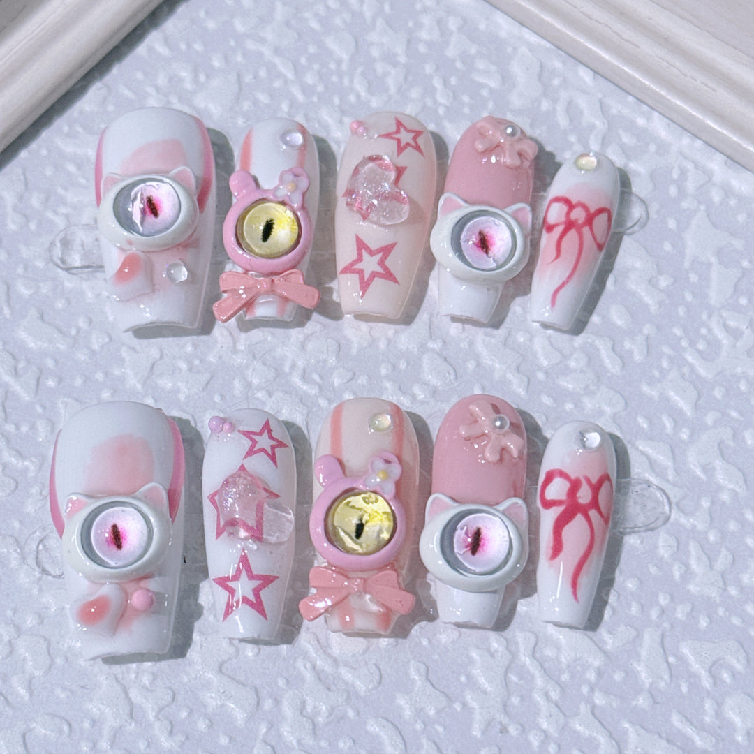 Cute Character-Themed Artistic Nail Set