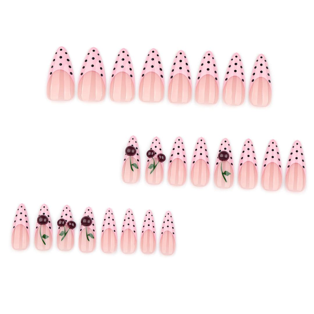 Artificial nail art in cheerful cherry design Kalsten