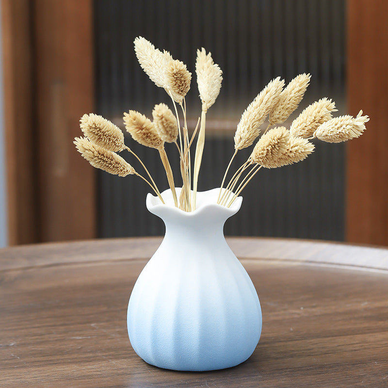 Geometric Faceted Ceramic Flower Vase Kalsten