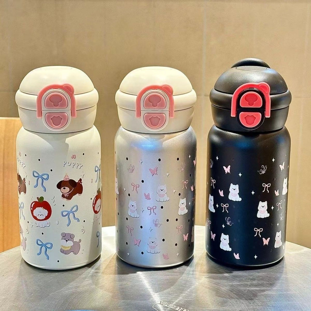 Women's stainless steel water bottle with innovative safety closure Kalsten