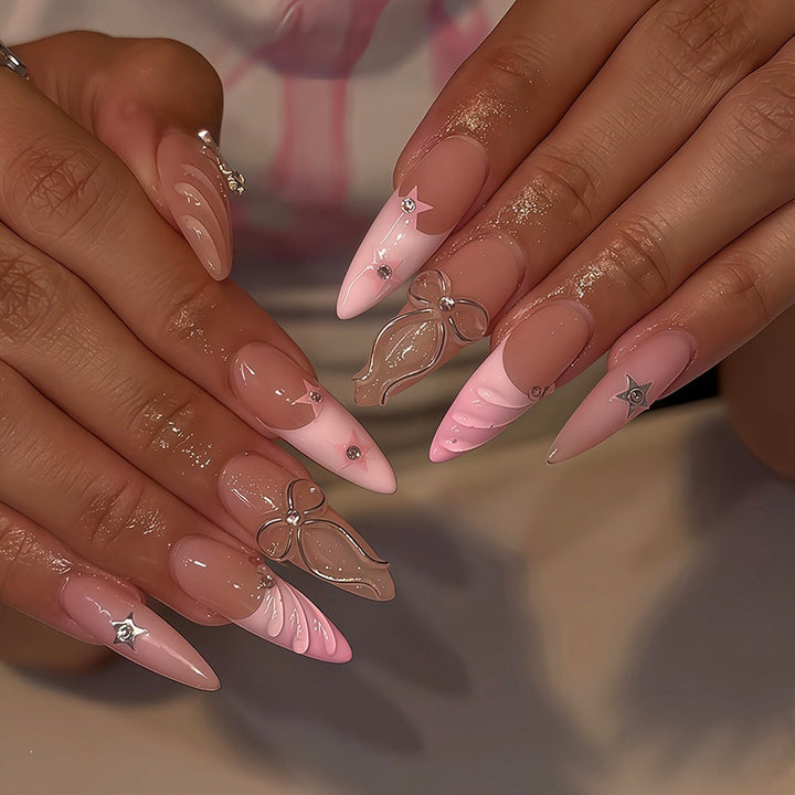 Artificial Art Nails with Elegant Decorations Kalsten