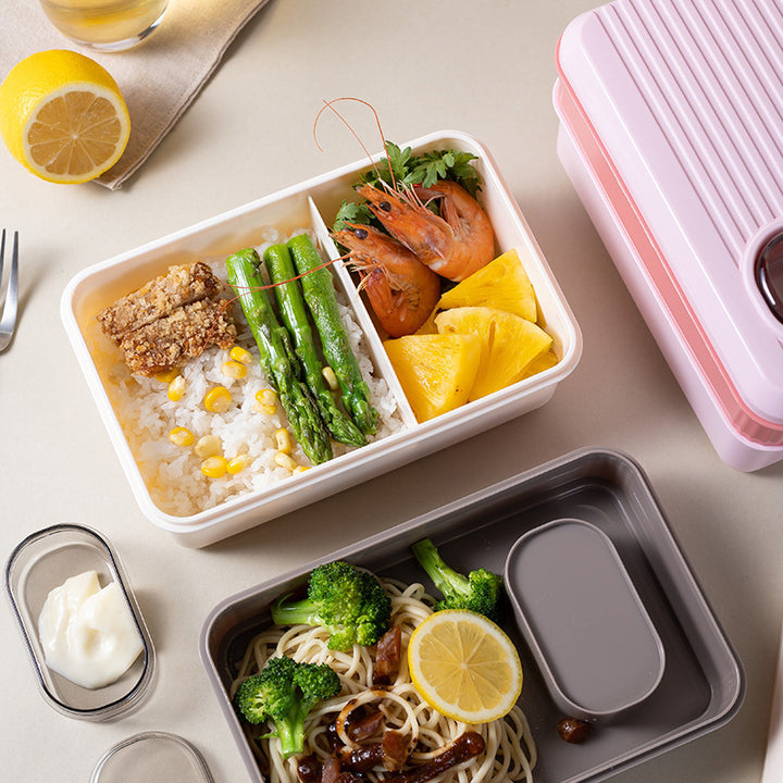 Multi-Sectional Food Storage Container with Secure Lid