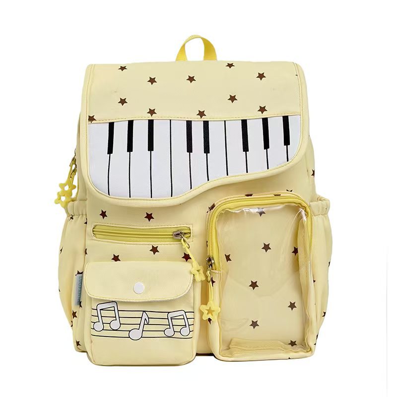 Backpack with Musical Piano Design and Multifunctional Compartments Kalsten