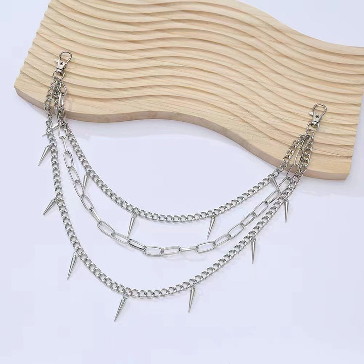 Fashionable chain belt with spiked details Kalsten