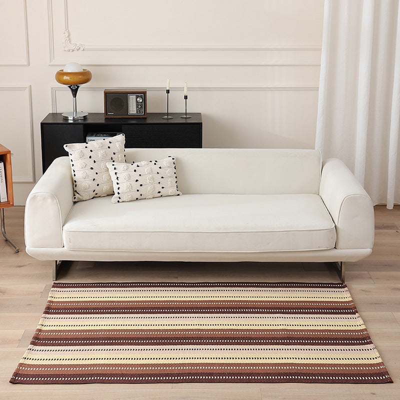 Flat-woven living and dining room rug