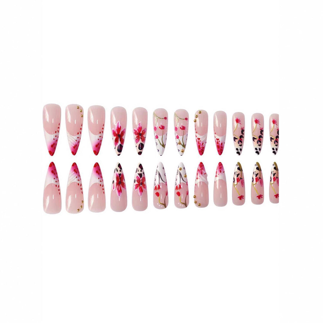 Floral Art Acrylic Nail Extensions Kalsten 1789447284