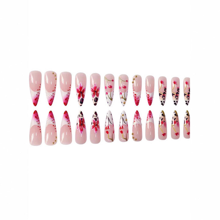 Floral Art Acrylic Nail Extensions Kalsten 1789447284