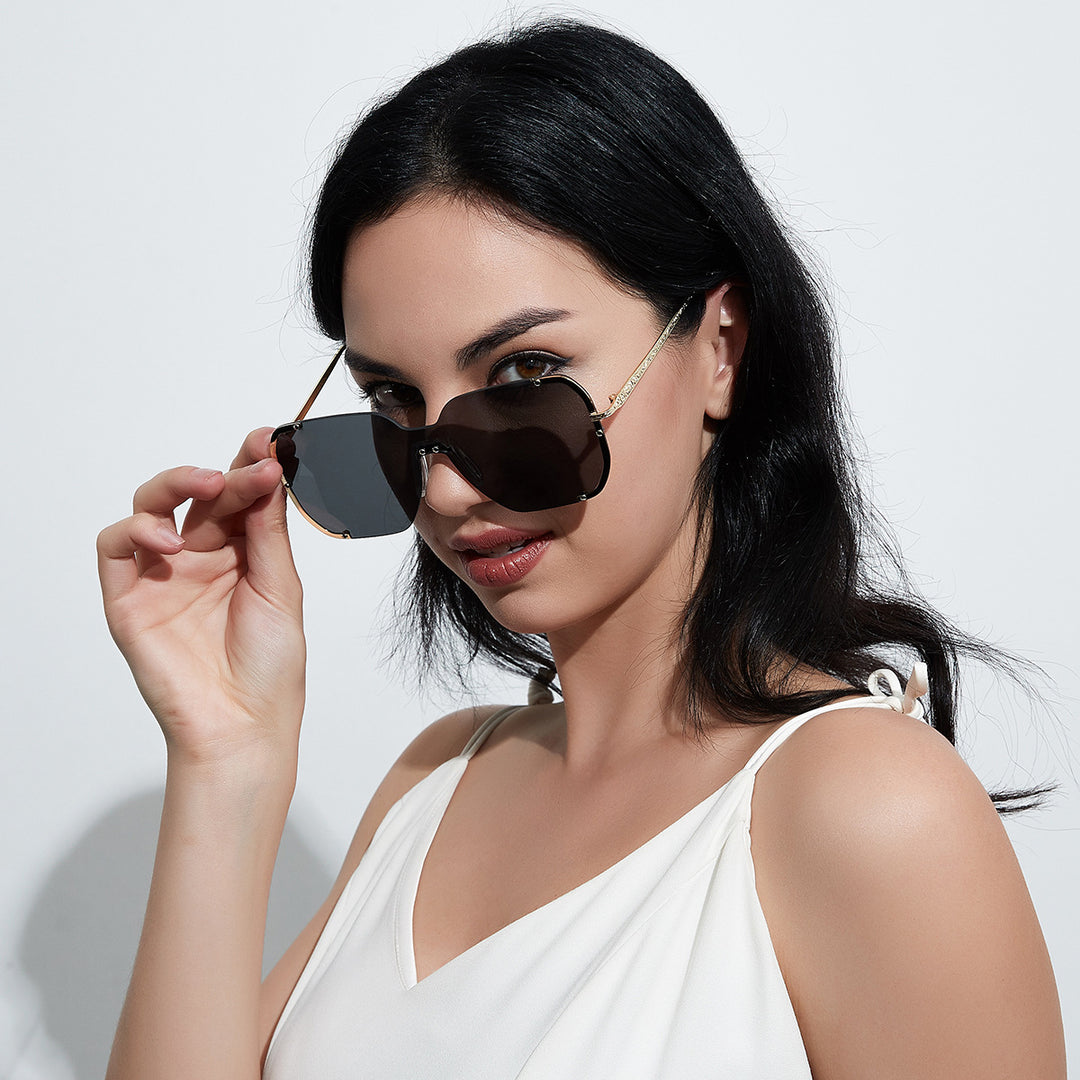 Women large stylish sun protection glasses Kalsten