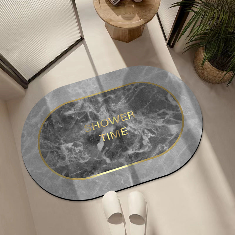 Luxurious Marble Design Bath Mat