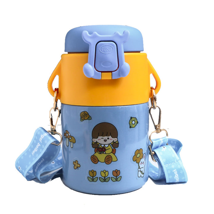 Women's Insulated Drinking Bottle with Multiple Carry Options and Cheerful Design Kalsten