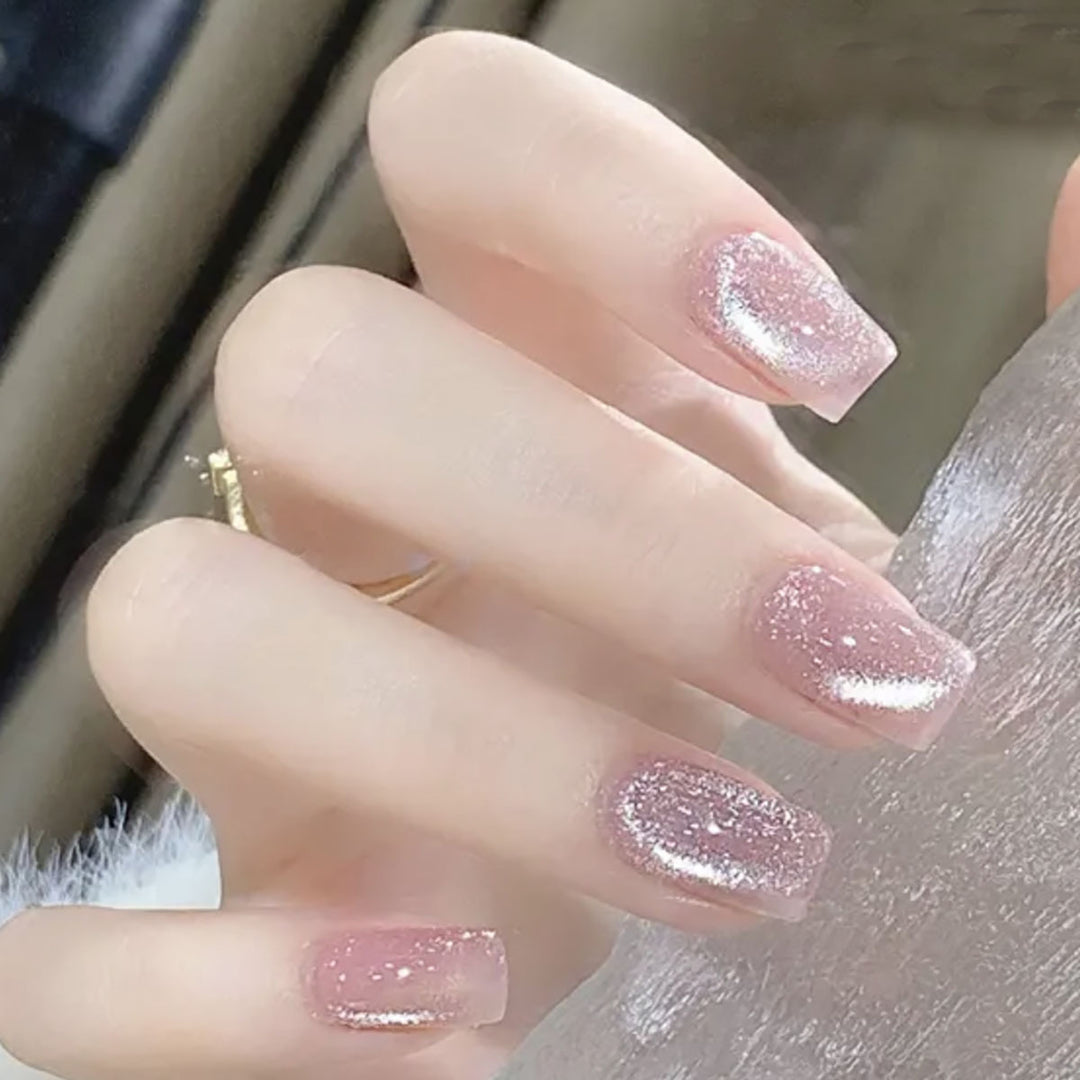 Elegant Glittery Press-On Nails