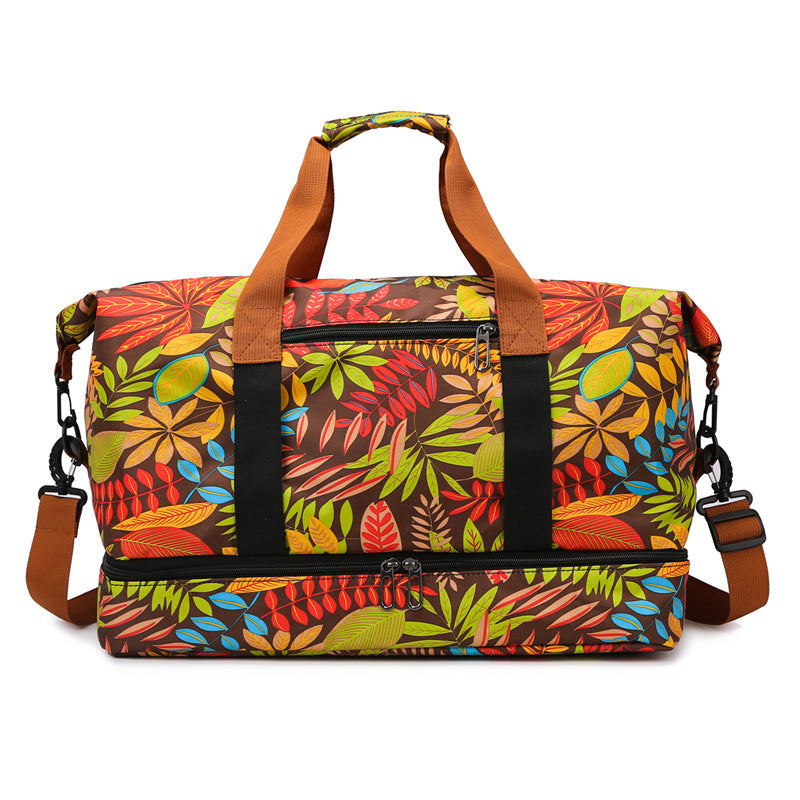 Floral Patterned Travel Duffel