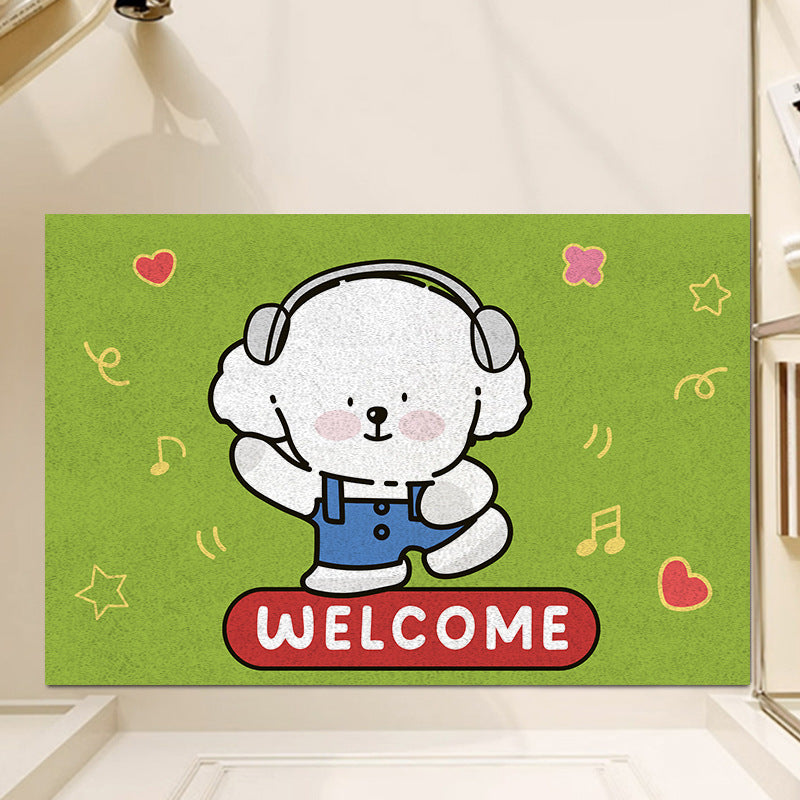Cartoon-Themed Welcome Mat