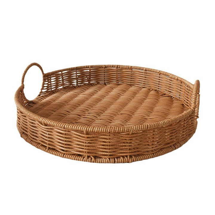 Round Rattan Serving Tray Kalsten
