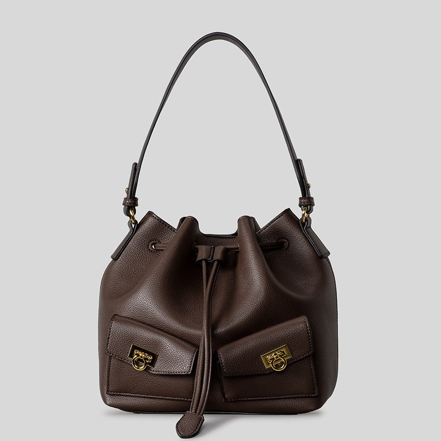 Leather Bucket Bag