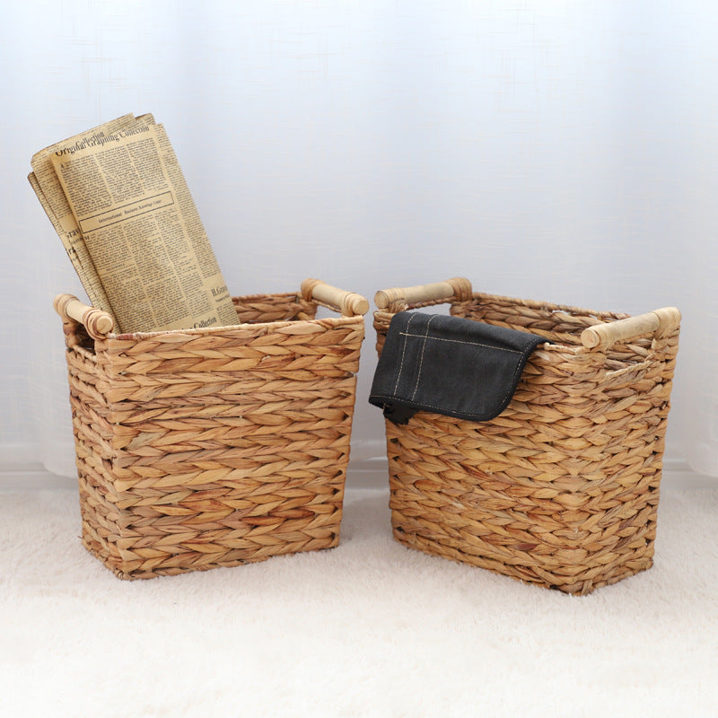 Rustic Woven Storage Bin Kalsten