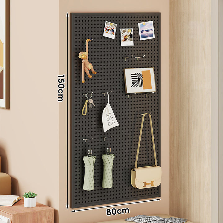 Wall-Mounted Perforated Metal Pegboard Organizer Panel