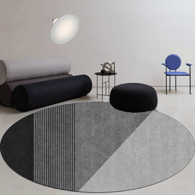Round Geometric Pattern Area Rug Kalsten