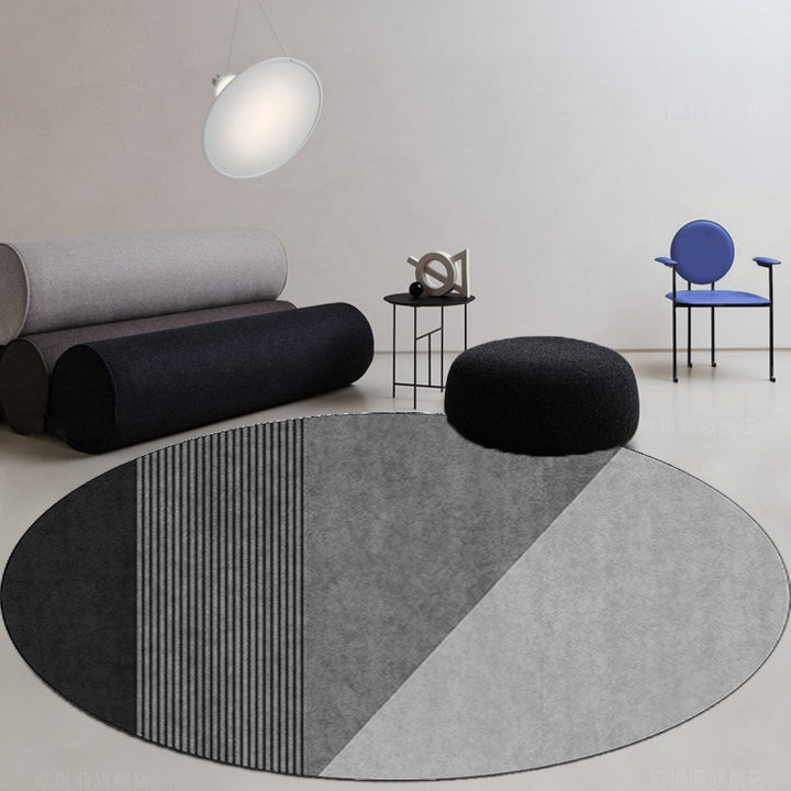 Round Geometric Pattern Area Rug Kalsten