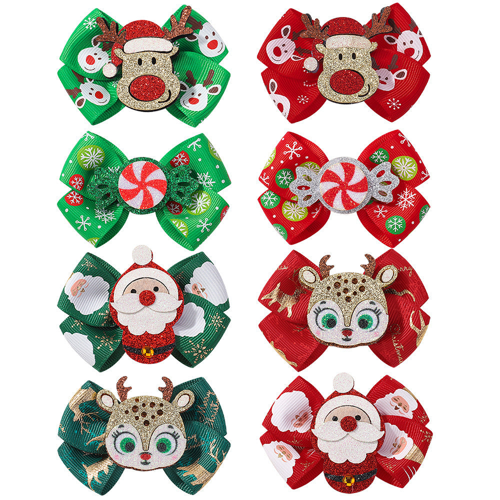Festive Holiday Hair Bow Clip Kalsten