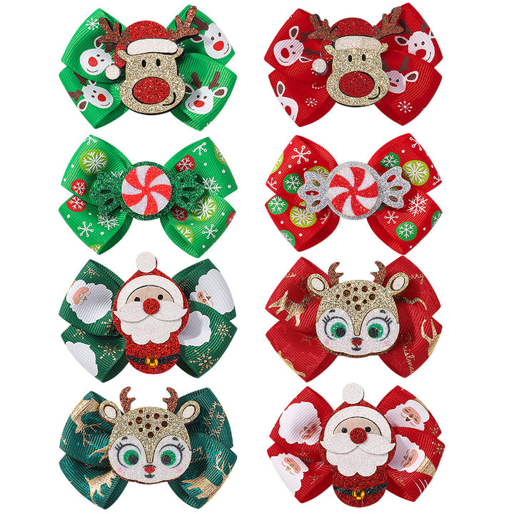 Festive Holiday Hair Bow Clip Kalsten