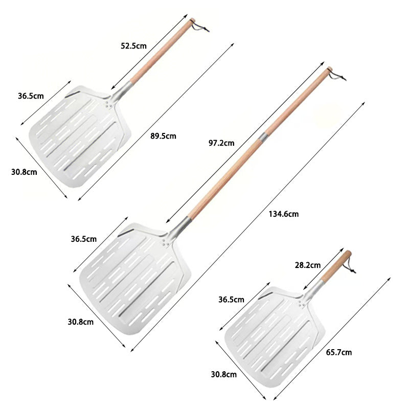 perforated aluminum pizza peel with detachable hardwood handle Kalsten