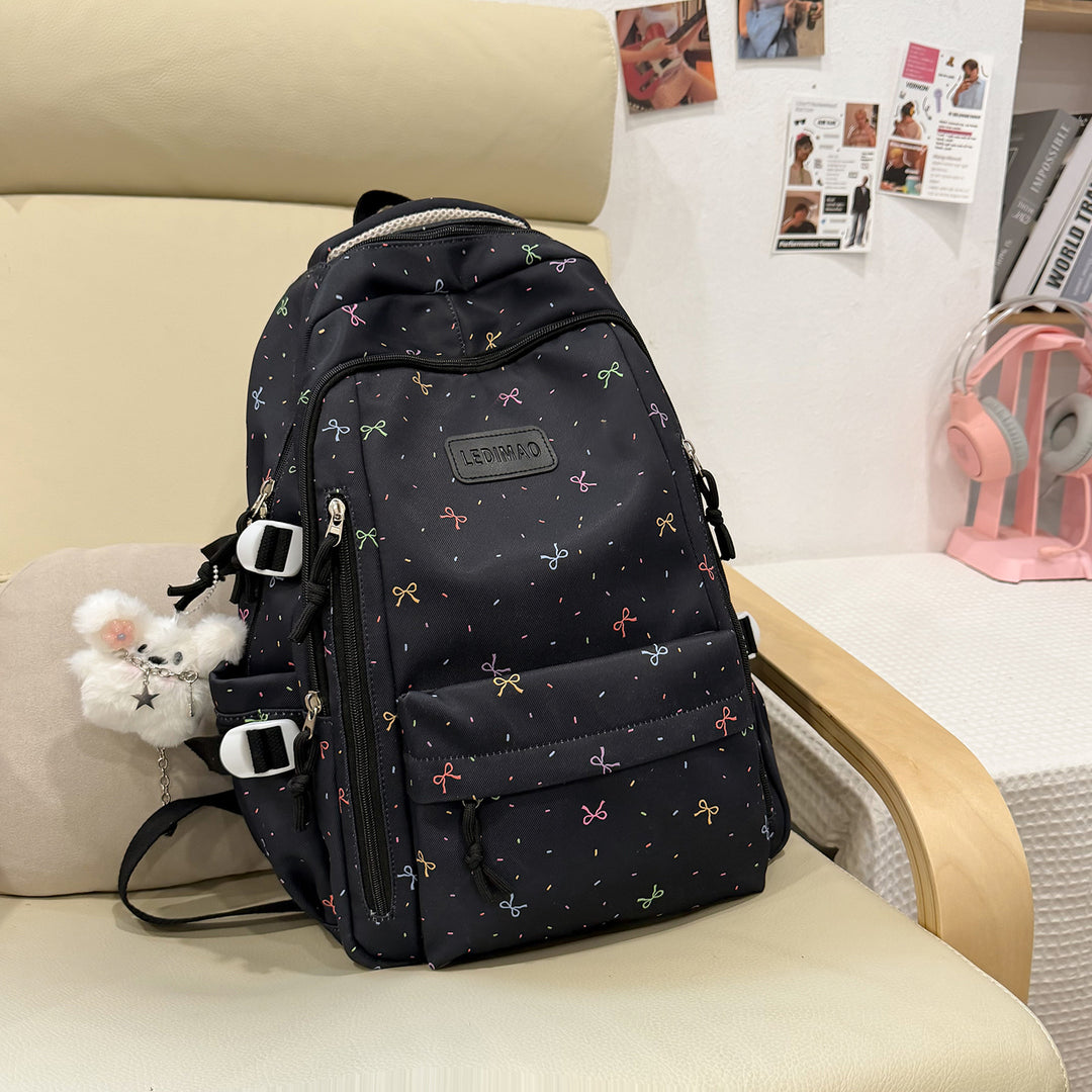 Stylish School Backpack with Fun Patterned Accents Kalsten