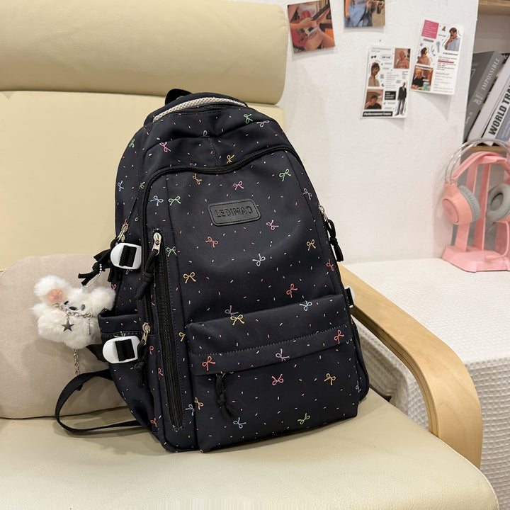 Stylish School Backpack with Fun Patterned Accents Kalsten