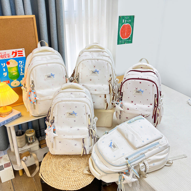 Stylish Star-Embellished Multi-Functional Backpack Kalsten