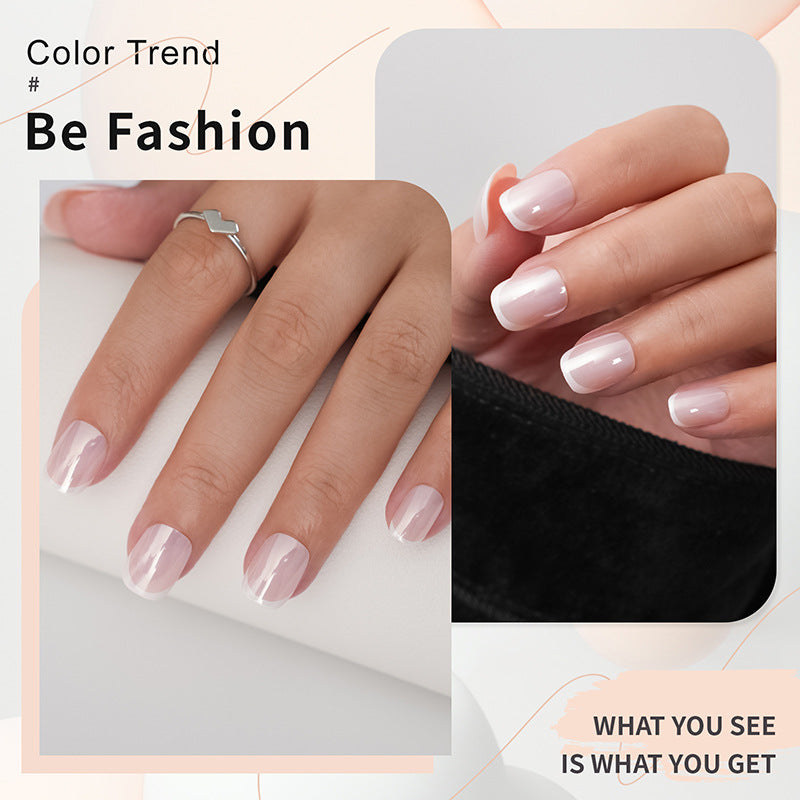 Chic French Tip Press-On Nails Kalsten