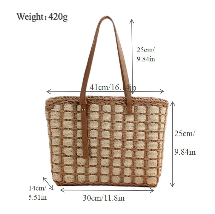Spacious handbag with woven design Kalsten